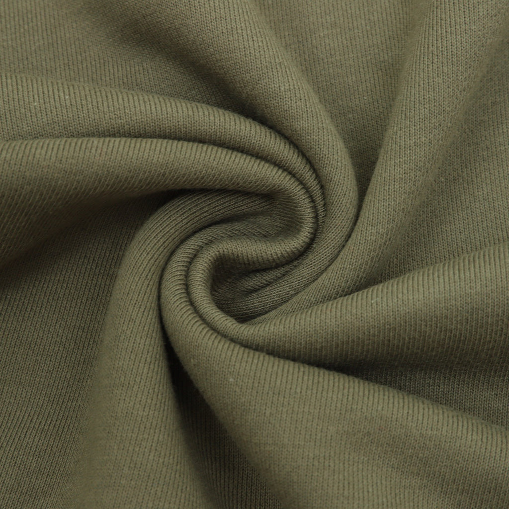 Stone Island Half-Zip Pullover Sweatshirt — Olive Green, Sleeve Badge | SS26