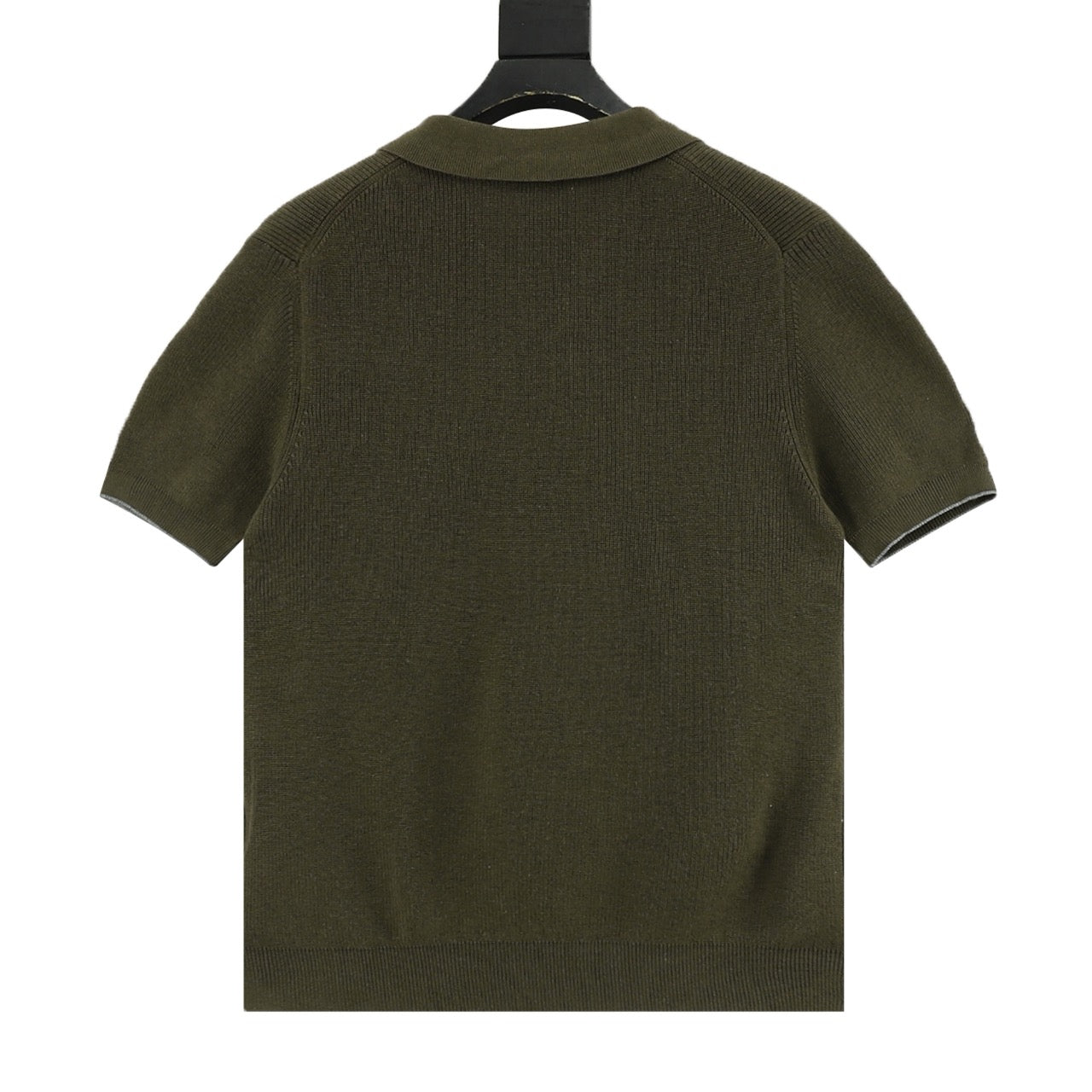 Brunello Cucinelli BC Seagull Collar Knit Short-Sleeve Polo