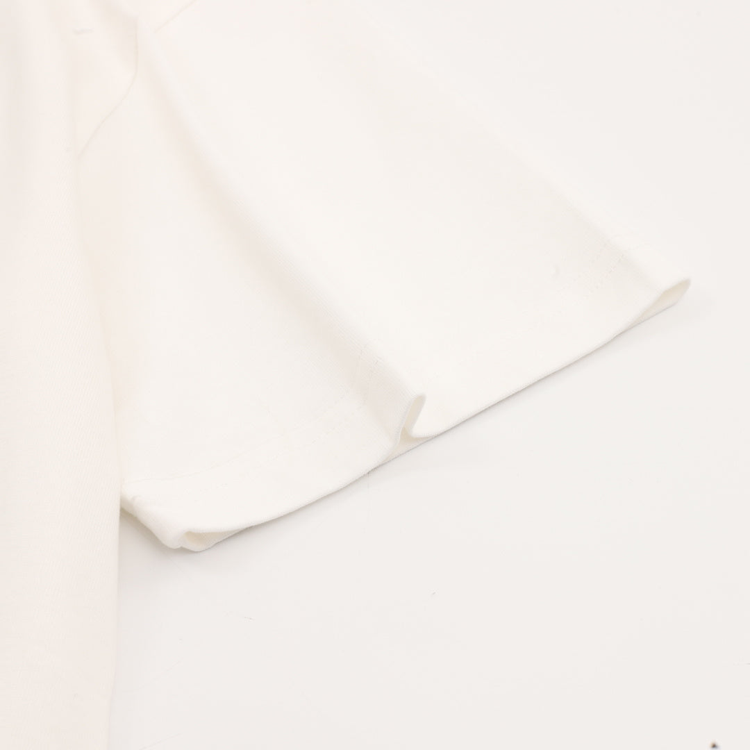Fendi Multicolor FF Embroidered Short-Sleeve T-Shirt in Off-White