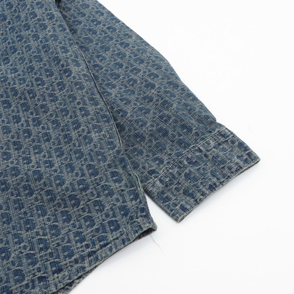 Dior Women's / Men's Oblique Jacquard Denim Shirt in Blue