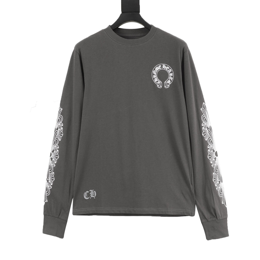 Chrome Hearts 25FW Sanskrit Scroll Print Long Sleeve T-Shirt | Black Gothic Luxury Streetwear