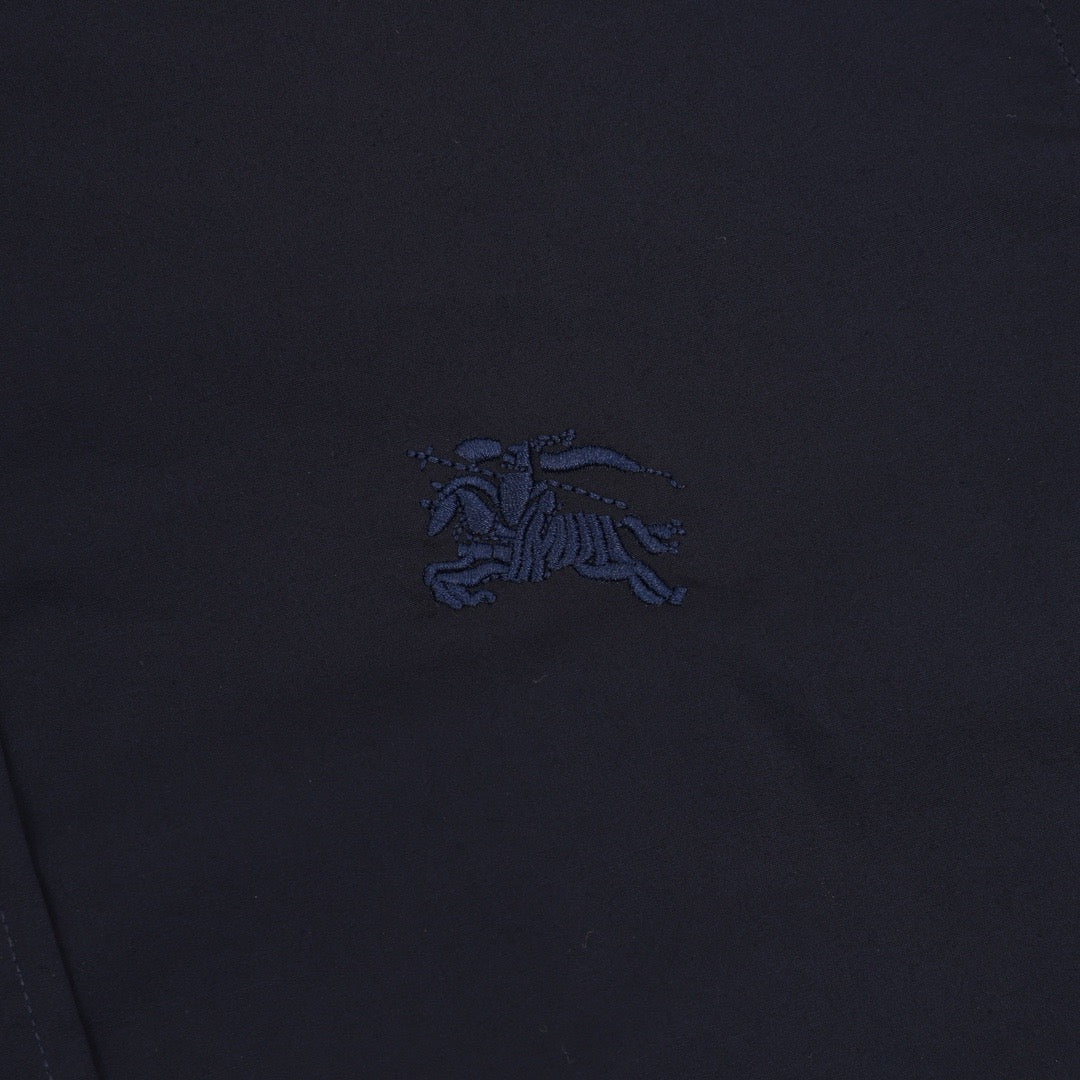 Burberry Equestrian Knight Tonal Embroidered Long-Sleeve Shirt