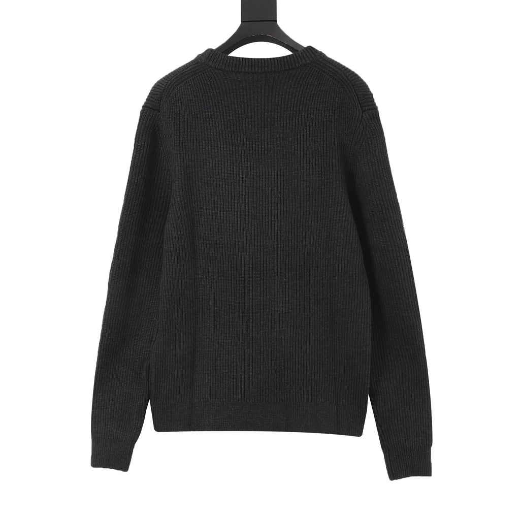 Prada Women's Men's Light Grey Logo Collared Zip-Up Jacket