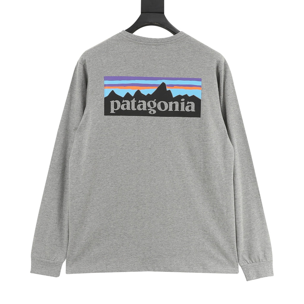 Patagonia P-6 Logo Long-Sleeve Responsibili-Tee — Black