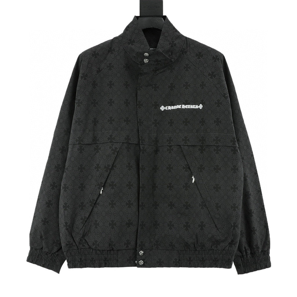 CH All-Over Tonal Pattern Trench Coat