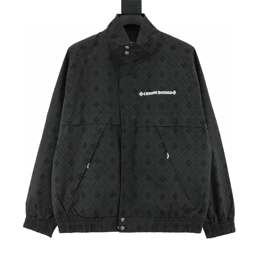 CH All-Over Tonal Pattern Trench Coat