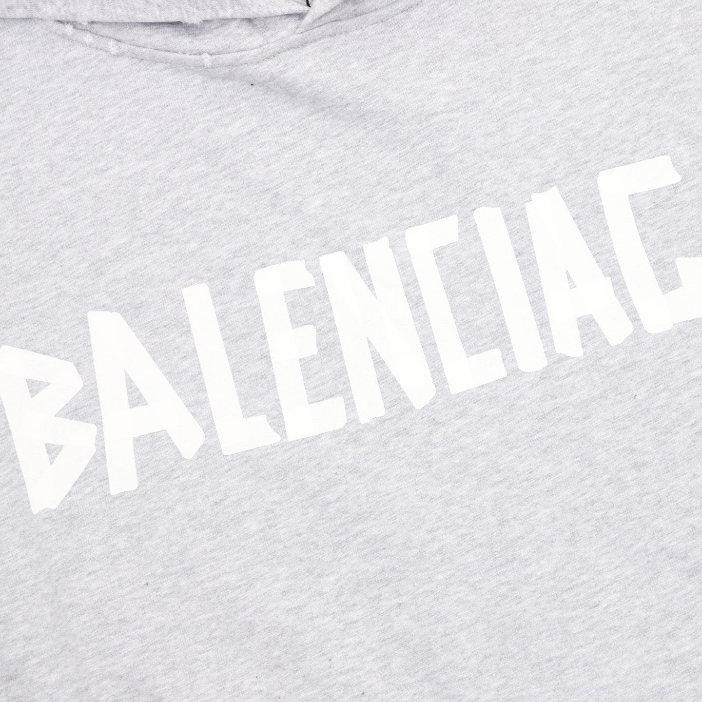 Balenciaga 26SS Destroyed Logo Print Washed Hoodie