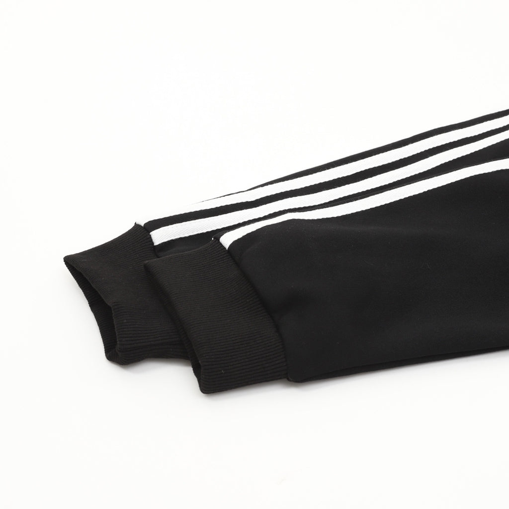 Adidas Women's & Men's Black 3-Stripes Full-Zip Track Jacket