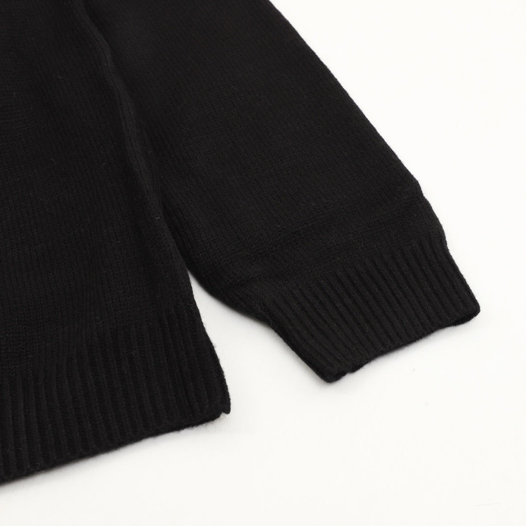 Celine Women's Men's Black Triomphe Logo Crewneck Sweater