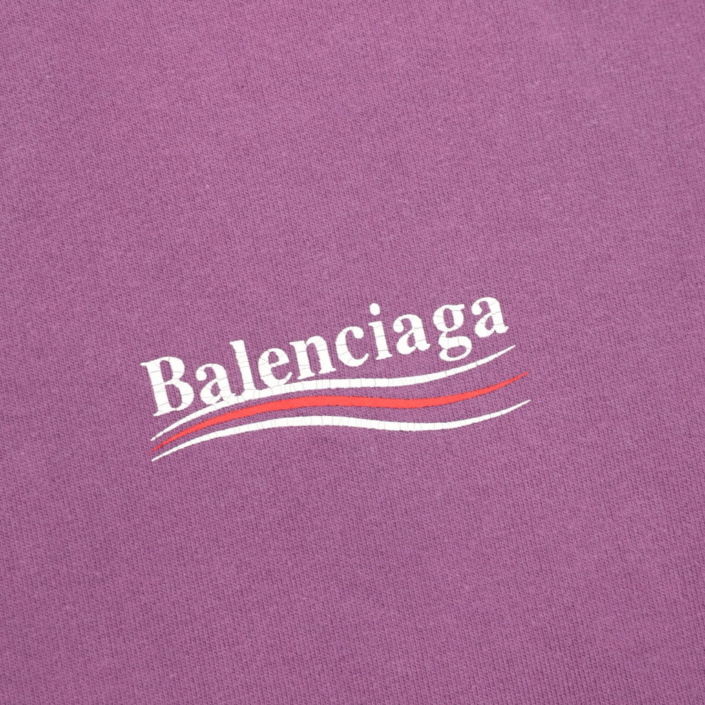 Balenciaga Political Campaign Logo Hoodie — Powder Blue