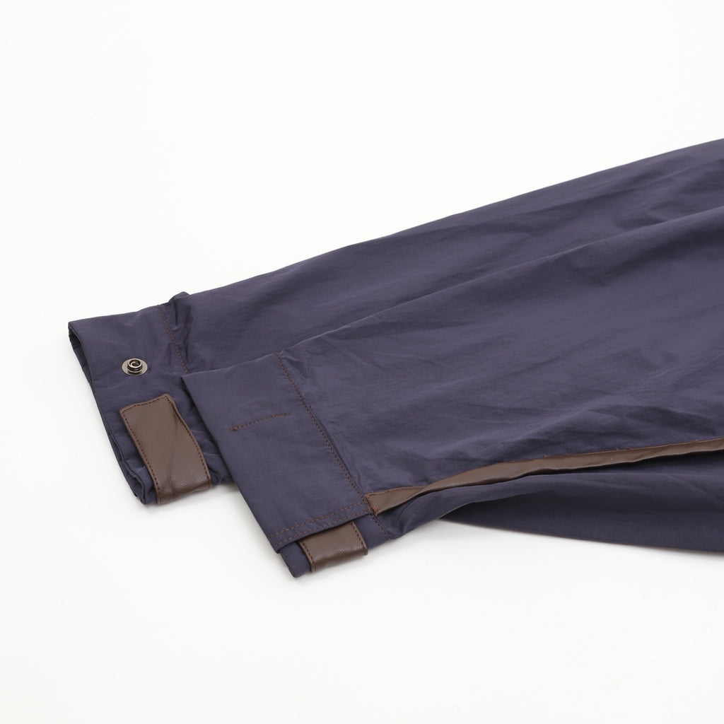 Loewe Women's Men's Navy Leather Pocket Hooded Windbreaker
