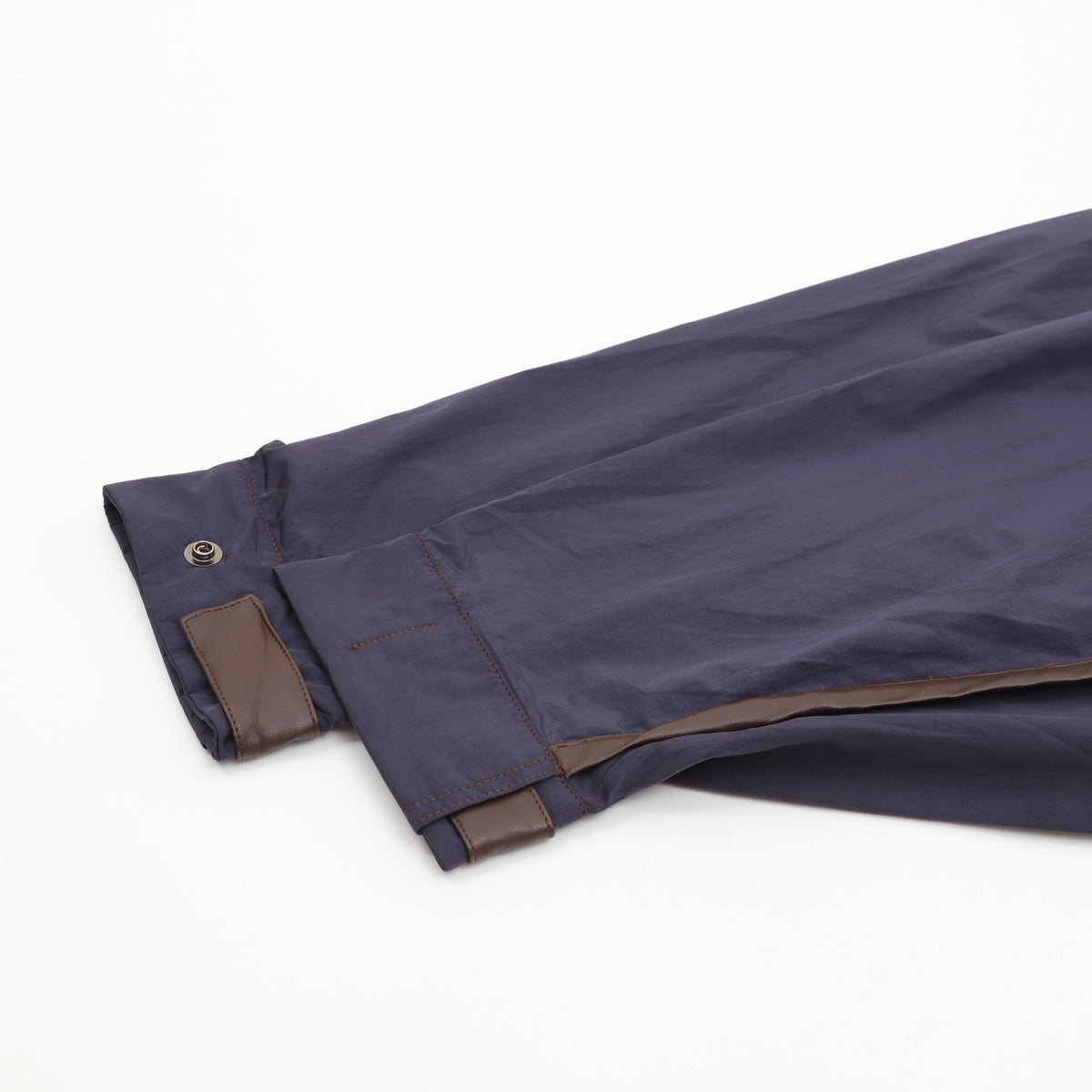 Loewe Women's Men's Navy Leather Pocket Hooded Windbreaker