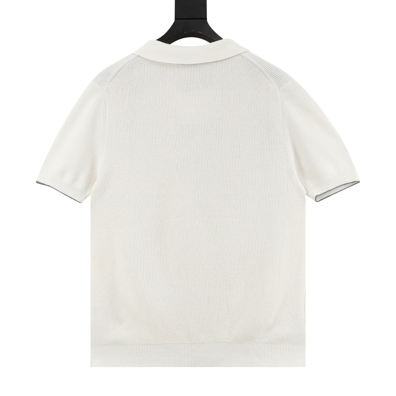 Brunello Cucinelli BC Seagull Collar Knit Short-Sleeve Polo