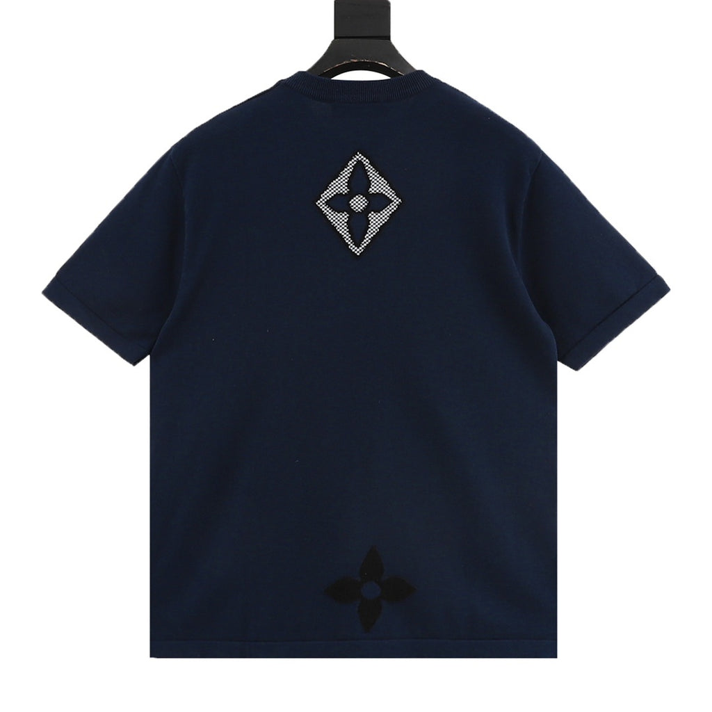 Louis Vuitton Women's / Men's Mixed Monogram Knit T-Shirt in Navy