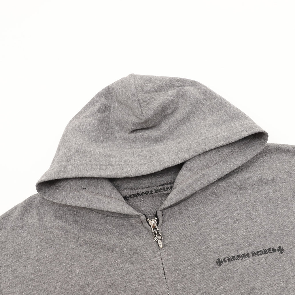 Chrome Hearts Large Vine and Sword Back-Print Hoodie — Grey