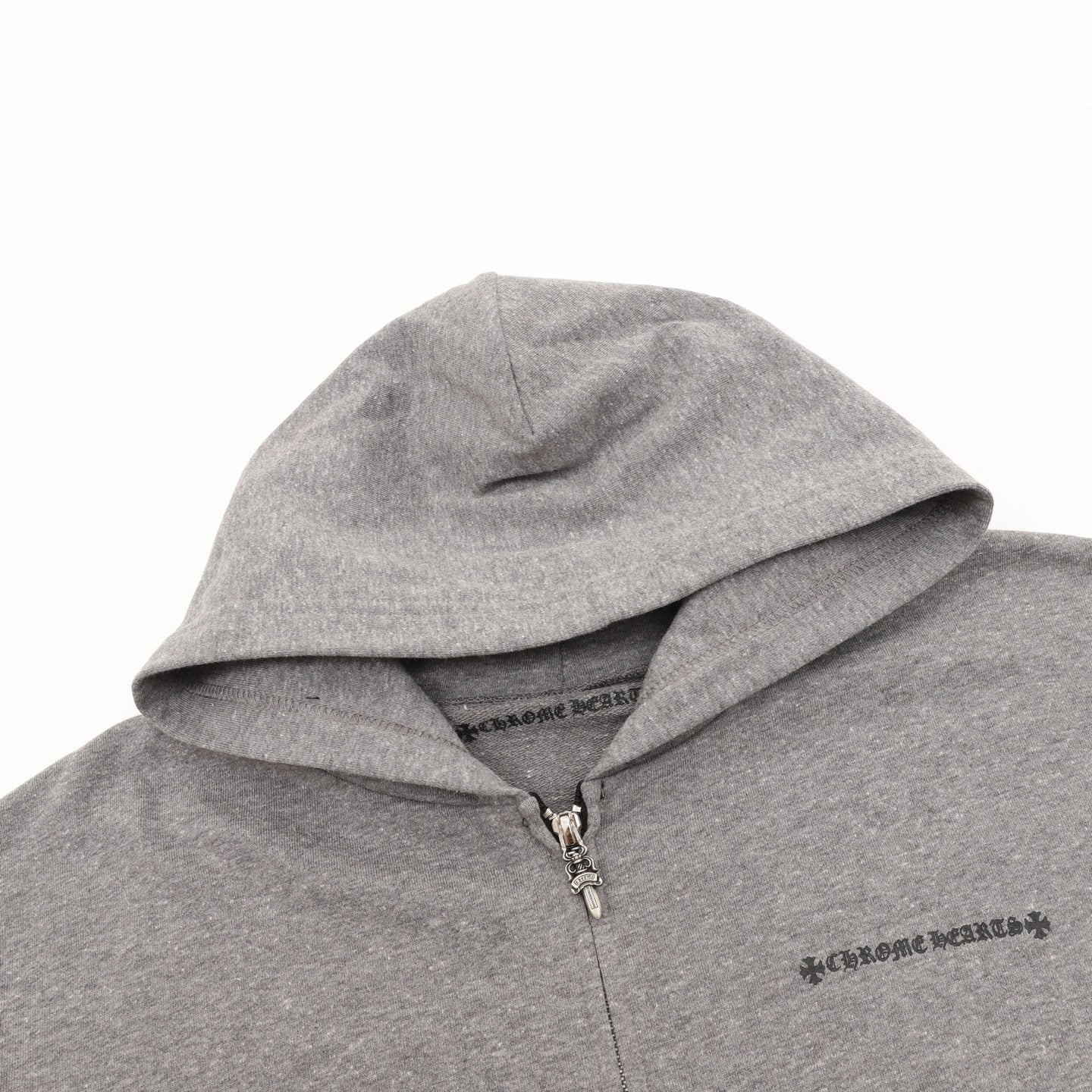 Chrome Hearts Large Vine and Sword Back-Print Hoodie — Grey
