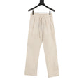 Prada Triangle Logo Linen-Blend Drawstring Wide-Leg Trousers