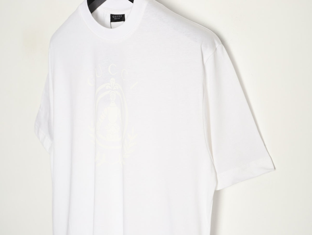 Gucci White Knight Crest Graphic T-Shirt