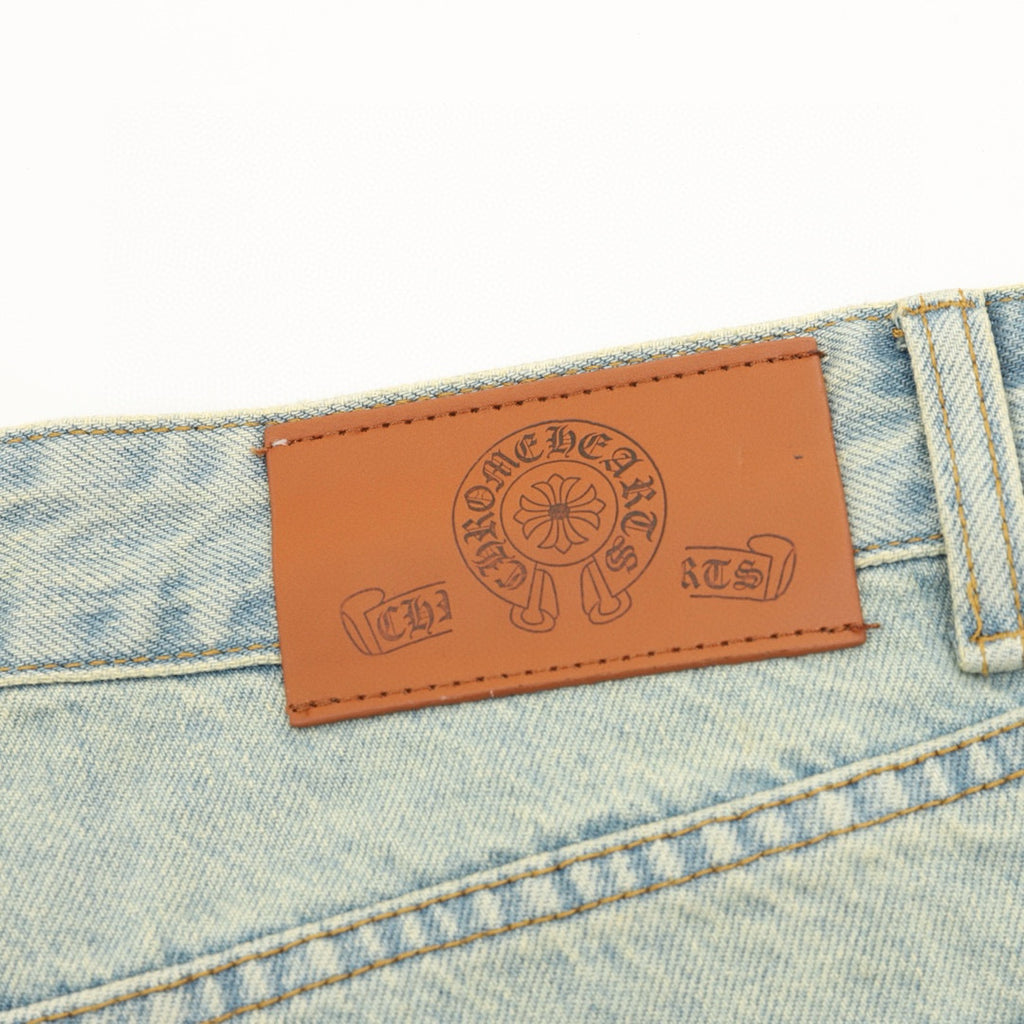 CH Classic White Cross Denim Trousers