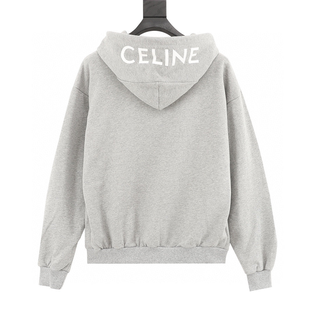 Celine Classic Capsule Inner Logo Zip-Up Hoodie