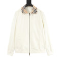 Burberry House Check Collar Zip Jacket — Ivory, Vintage Check Lining