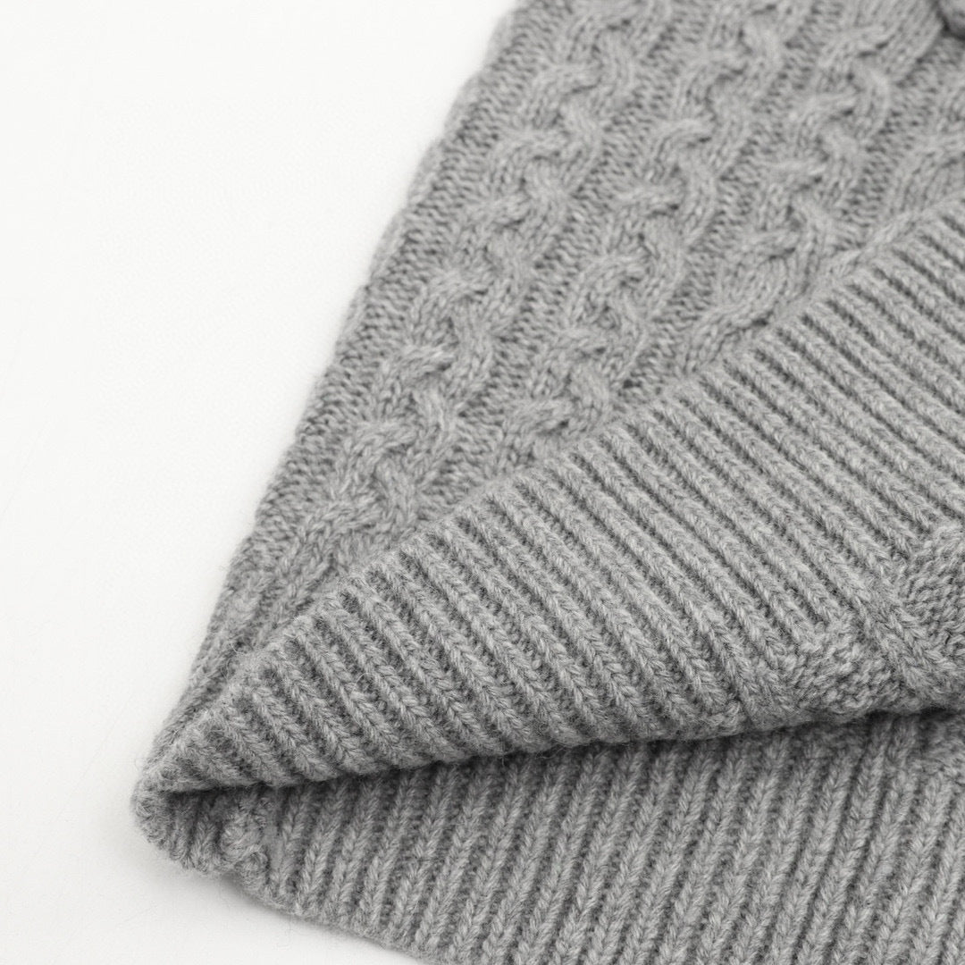 Loewe Oversized Anagram Cable Knit Crew Neck Sweater