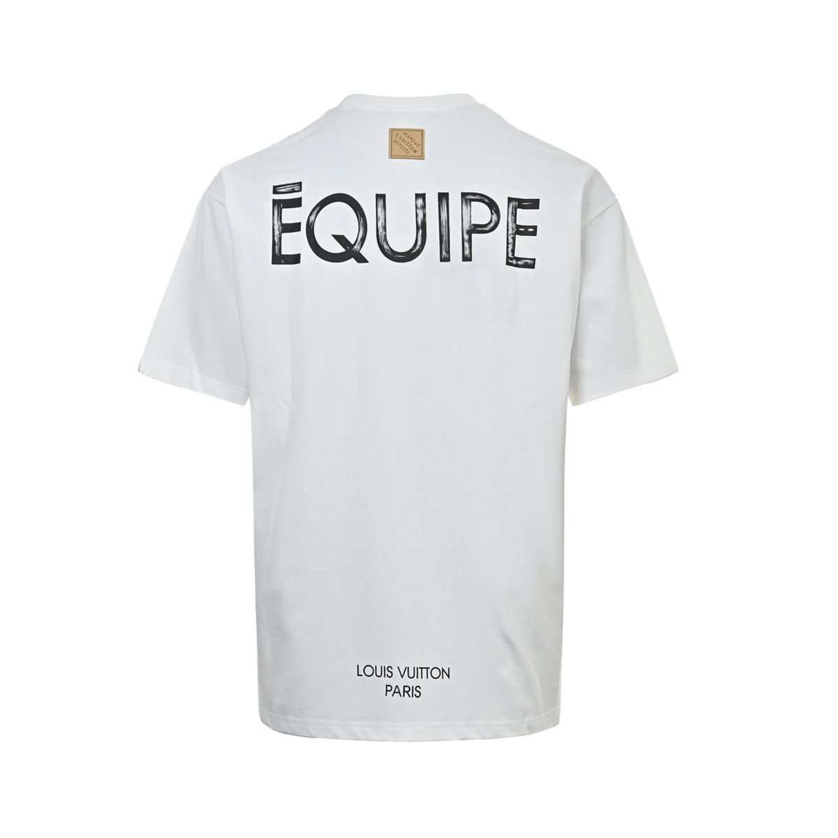 Louis Vuitton LVM Show Text Print Short-Sleeve T-Shirt in White