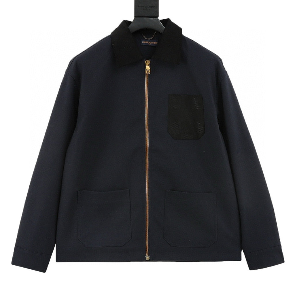 Louis Vuitton Damier Pocket LV Hardware Zip-Up Chore Jacket
