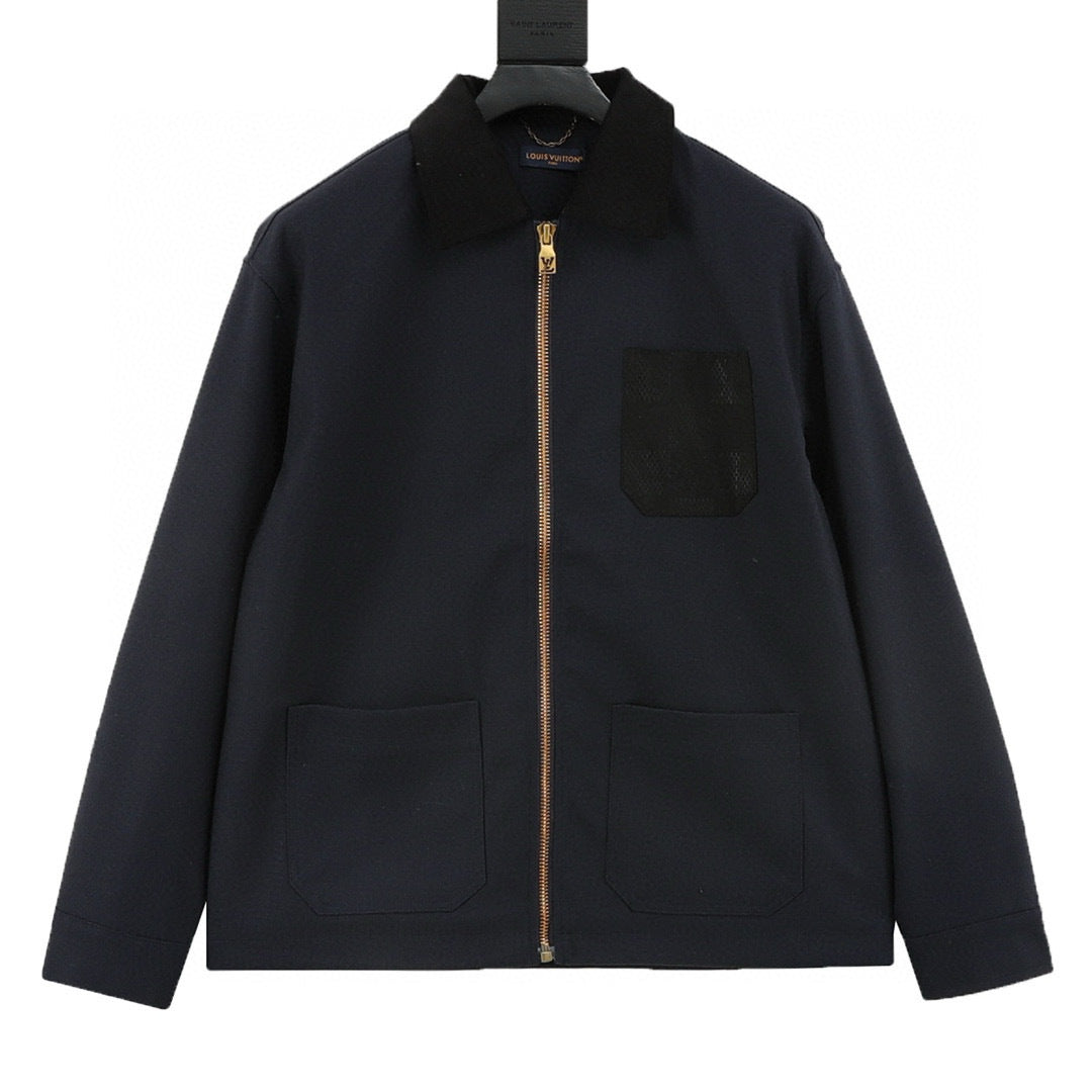 Louis Vuitton Damier Pocket LV Hardware Zip-Up Chore Jacket