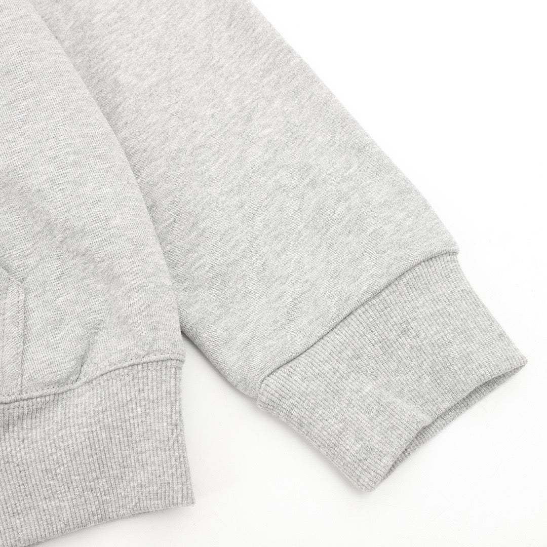 Burberry Women's & Men's Grey Check-Lined Full-Zip Hoodie