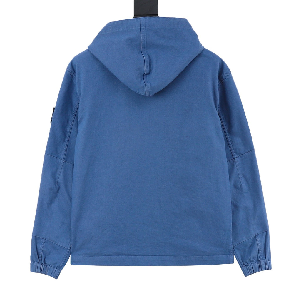 Stone Island Women's Men's Blue Hooded Jacket
