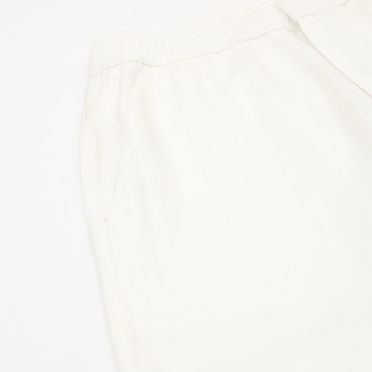 Loewe Women's Men's White Elastic-Waist Linen Trousers