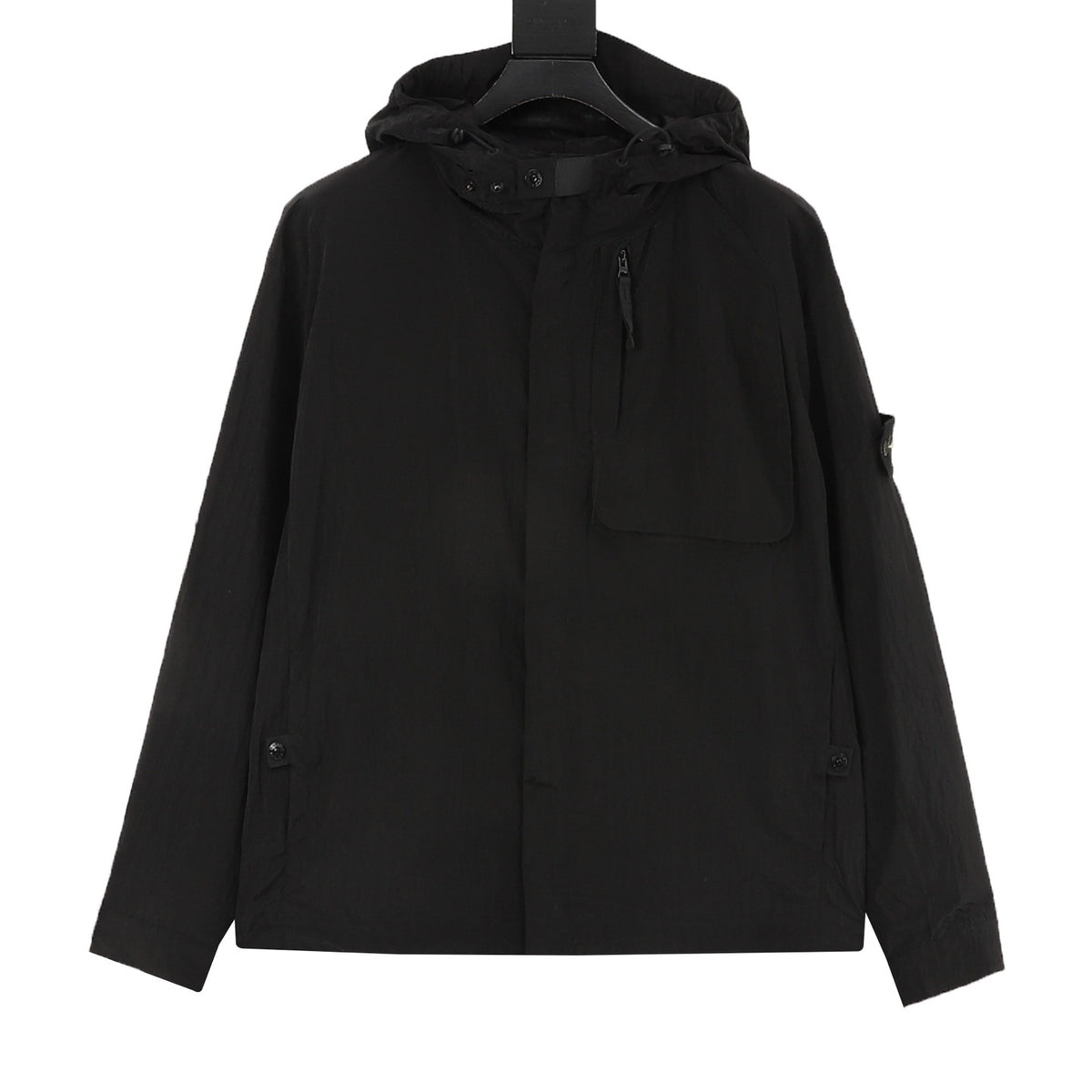 Stone Island Women's Men's Black Hooded Utility Jacket