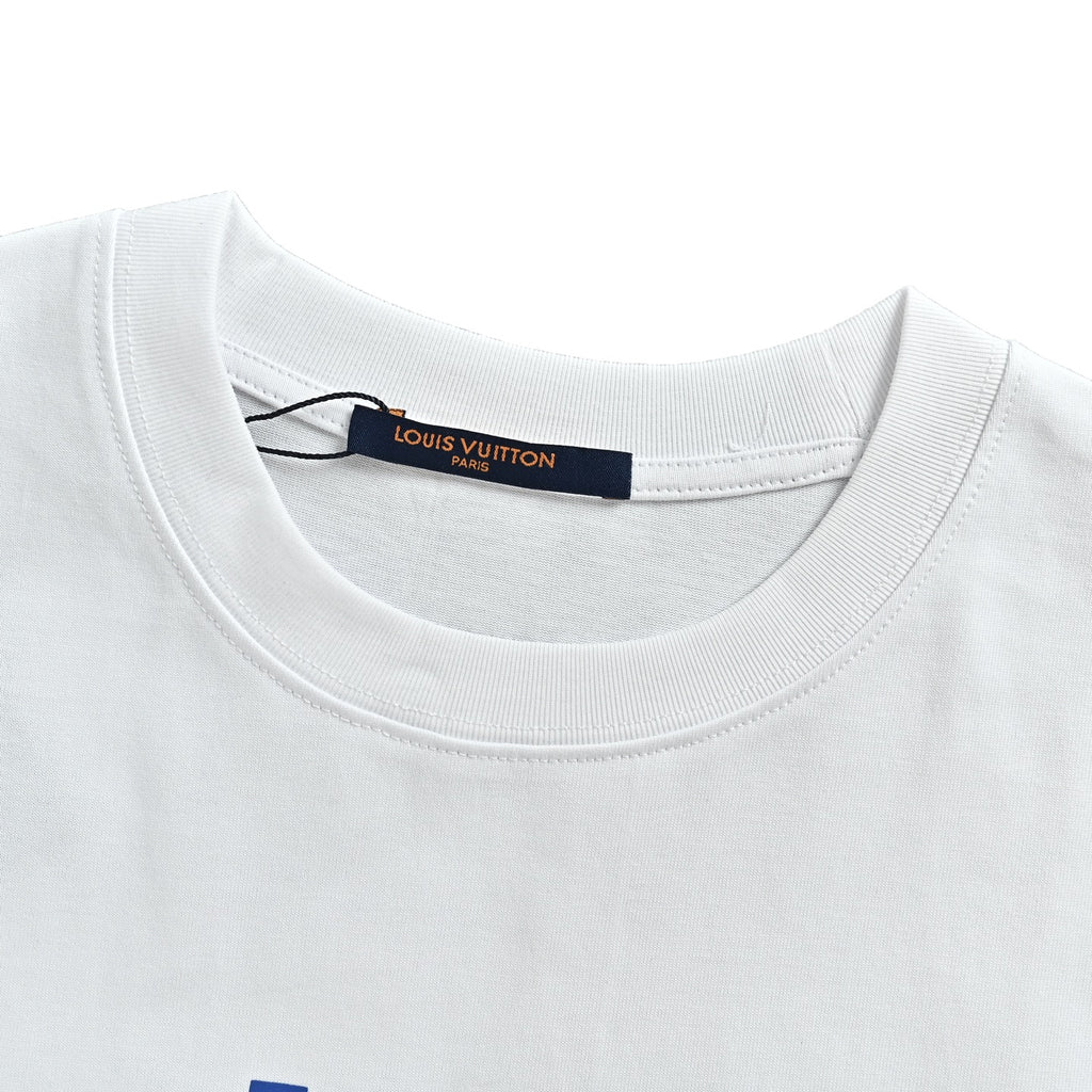 Louis Vuitton "Le Monde Est à Vous" Graphic Short-Sleeve T-Shirt in White