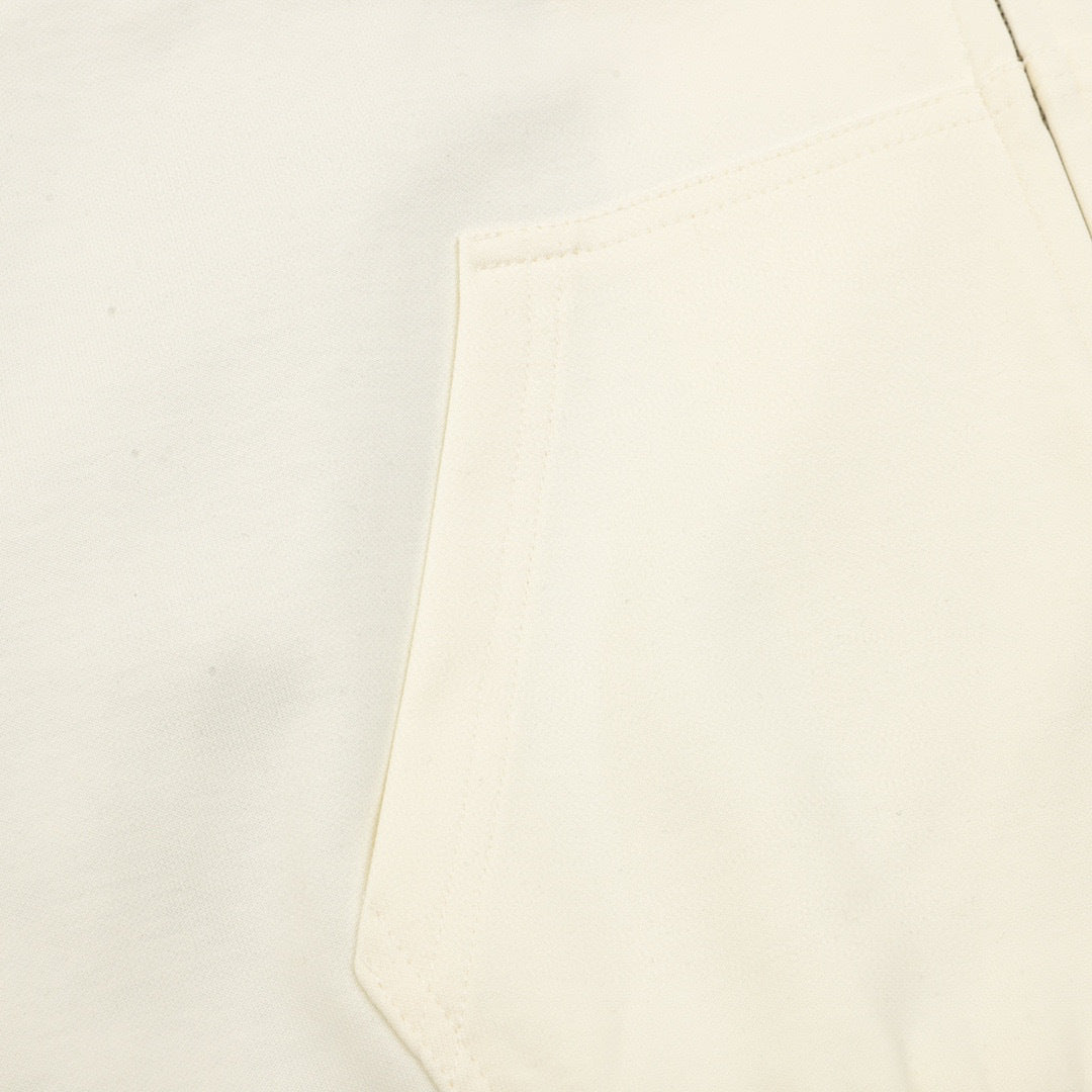 Loewe Anagram Logo Embroidered Contrast Sleeve Zip-Up Hoodie