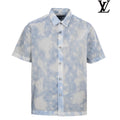 Louis Vuitton Men's Blue Tie-Dye Short Sleeve Shirt