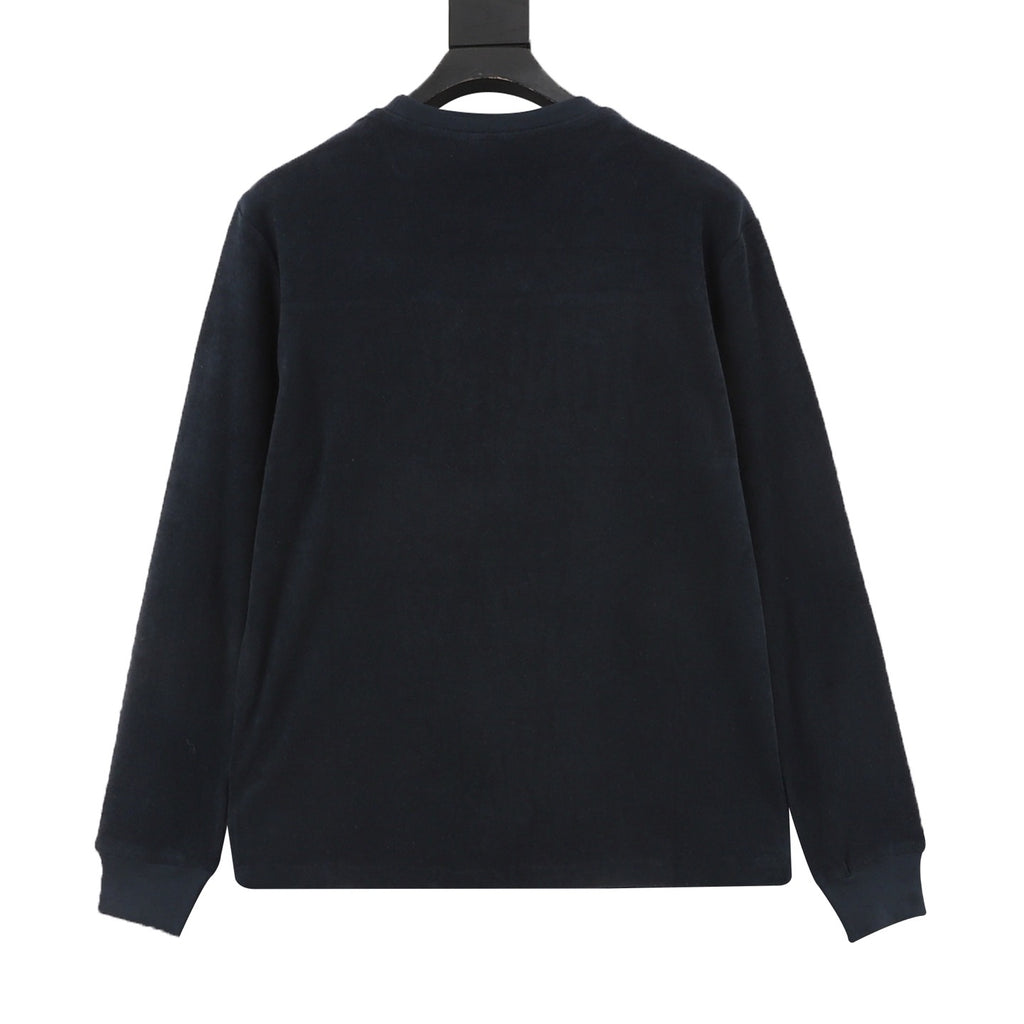 Moncler Women's & Men's Navy Logo Patch Crewneck Sweatshirt