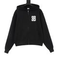 Balenciaga Women's & Men's Black 8B Logo Zip-Up Hoodie