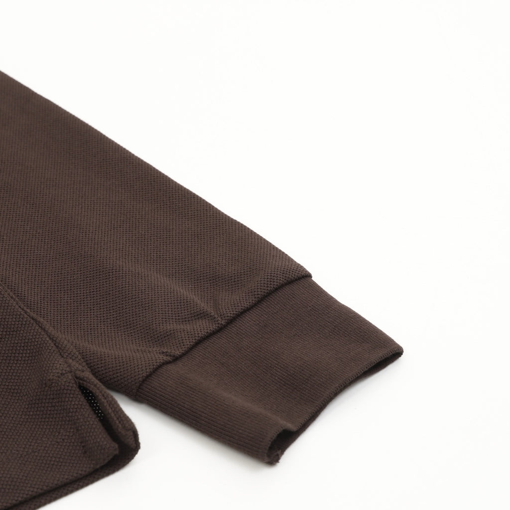 Loewe Women's Men's Dark Brown Anagram Long-Sleeve Polo Shirt