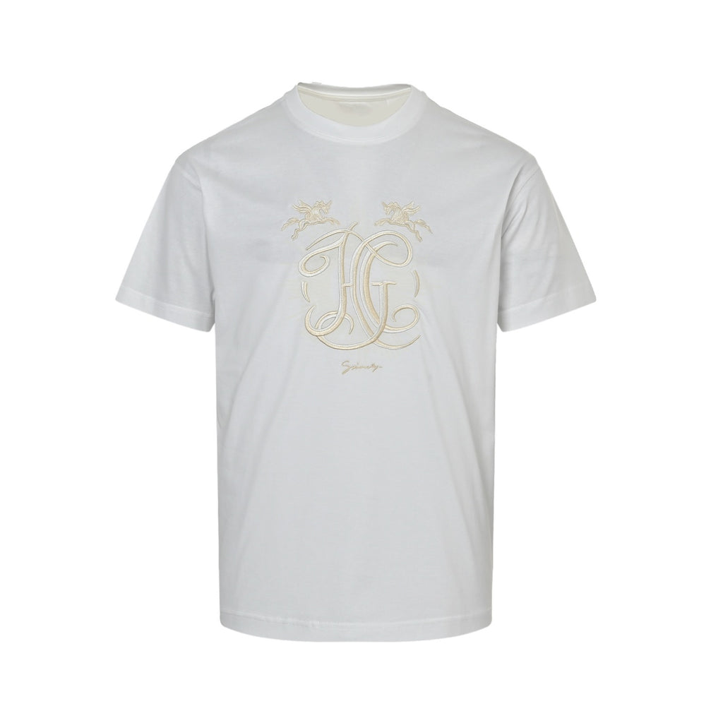 Givenchy White Monogram Embroidered T-Shirt