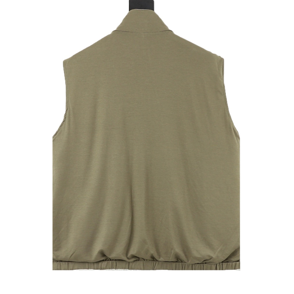 Loro Piana Women's & Men's Olive Stand-Collar Zip-Up Vest