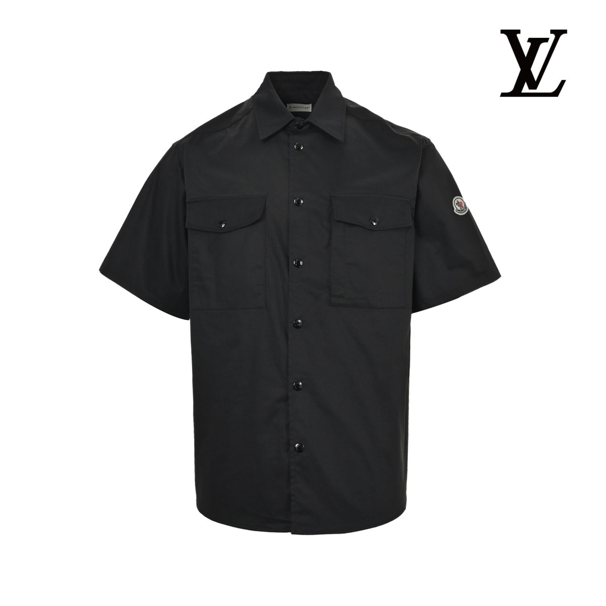Moncler Men's Black Pocket Short-Sleeve Shirt