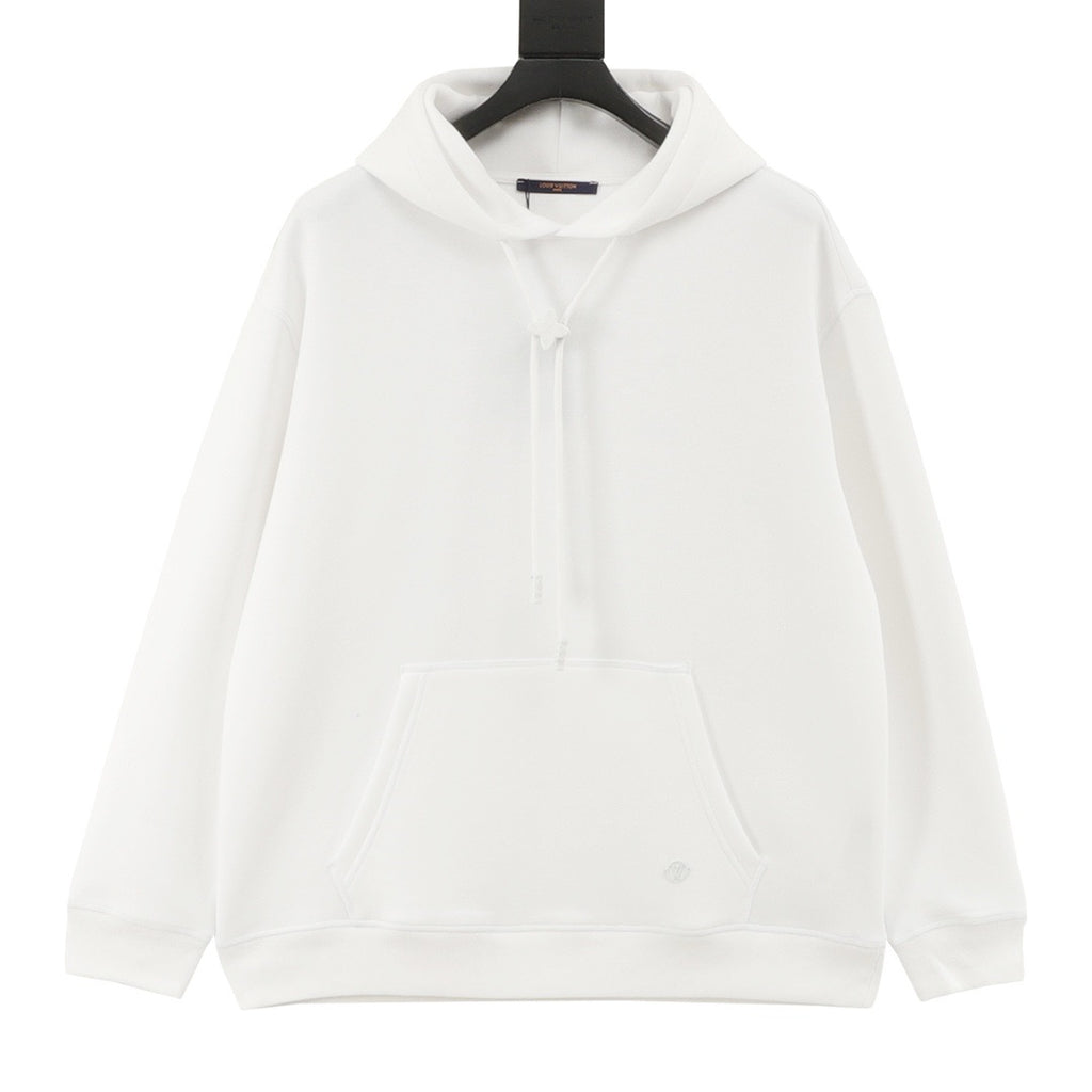 Louis Vuitton Women's Men's White Embroidered Logo Hoodie