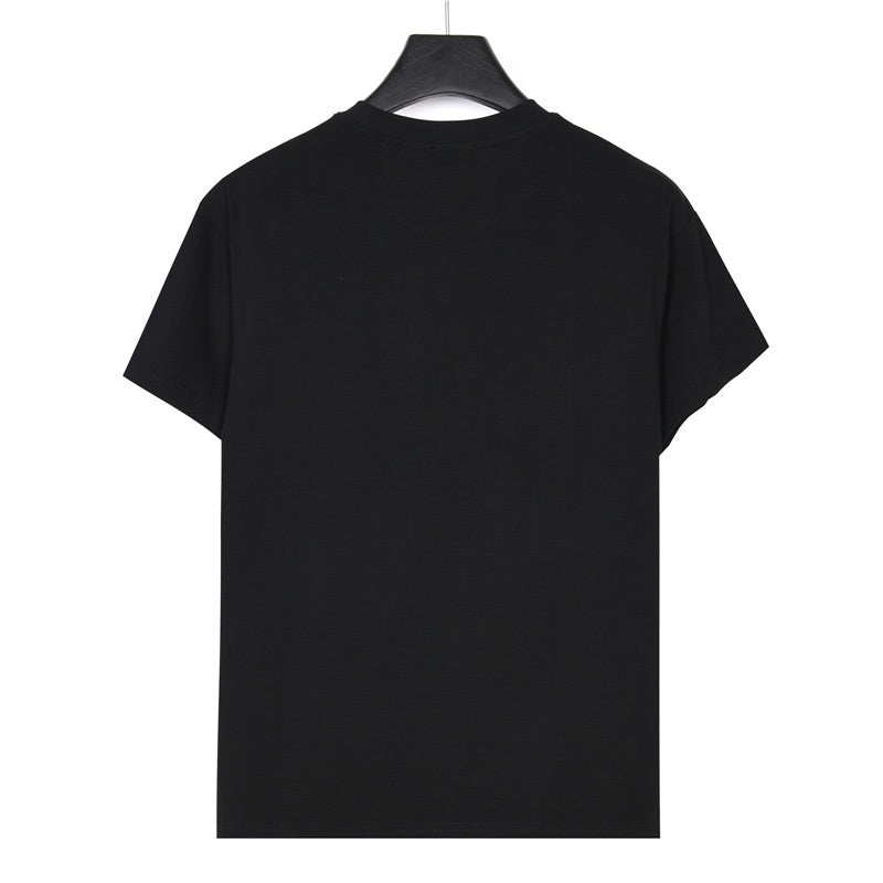 Dior Men's Black Large D Logo Oblique T-Shirt