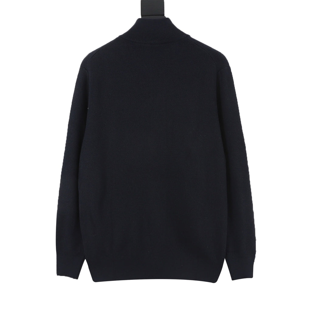 Loro Piana Women's Men's Navy Blue Full-Zip Cashmere Cardigan