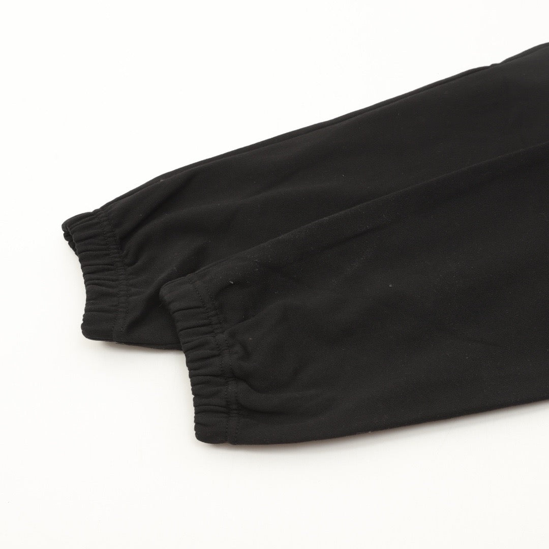 Burberry Women's & Men's Black Embroidered Logo Drawstring Sweatpants