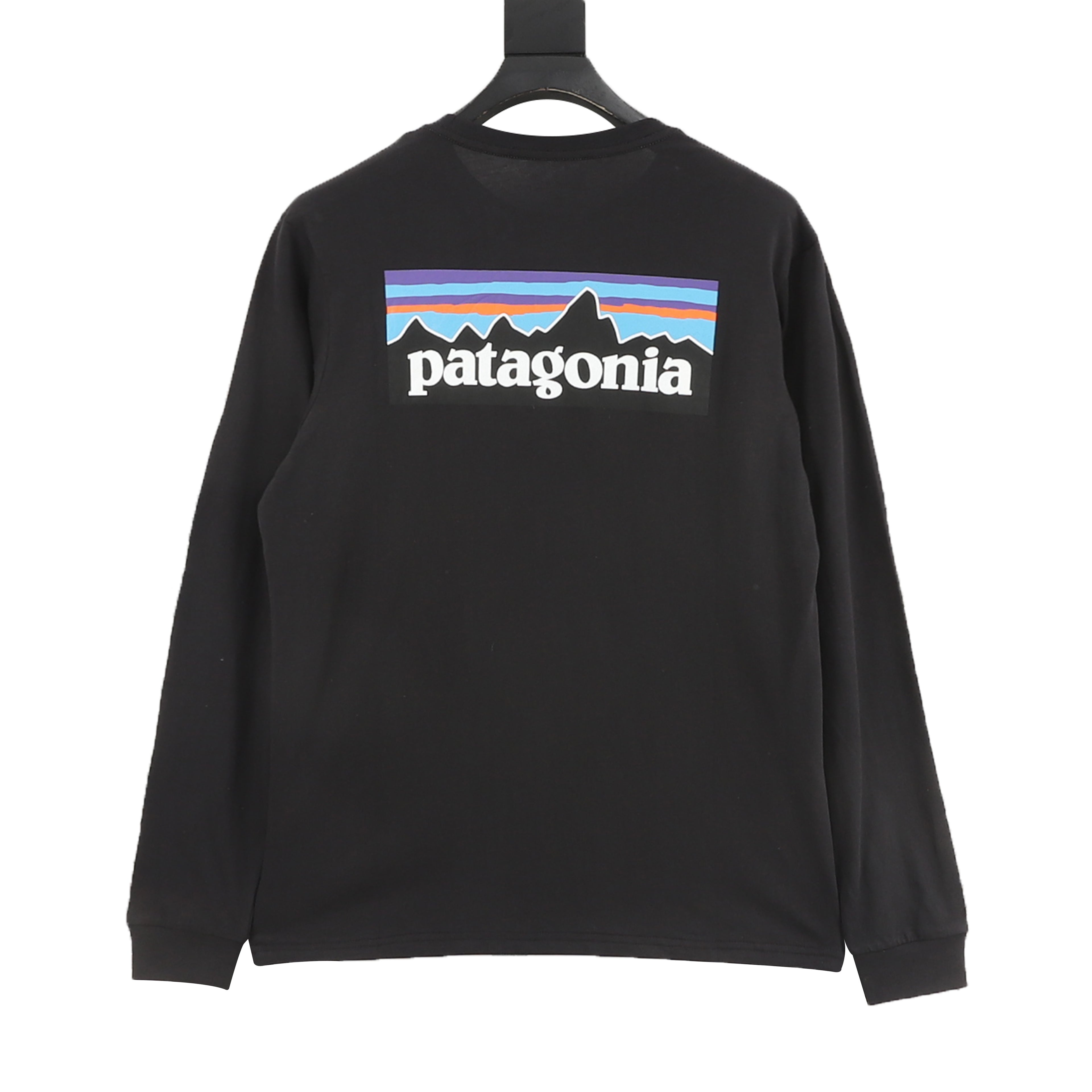 Patagonia P-6 Logo Long-Sleeve Responsibili-Tee — Black
