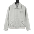 Miu Miu Light Grey Embroidered Logo Bomber Jacket | Women's & Men's Styling