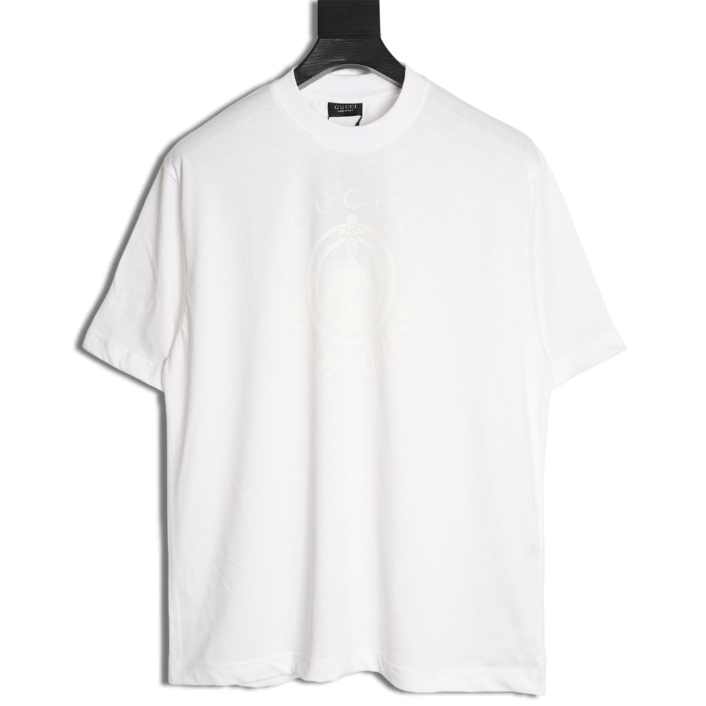 Gucci White Knight Crest Graphic T-Shirt