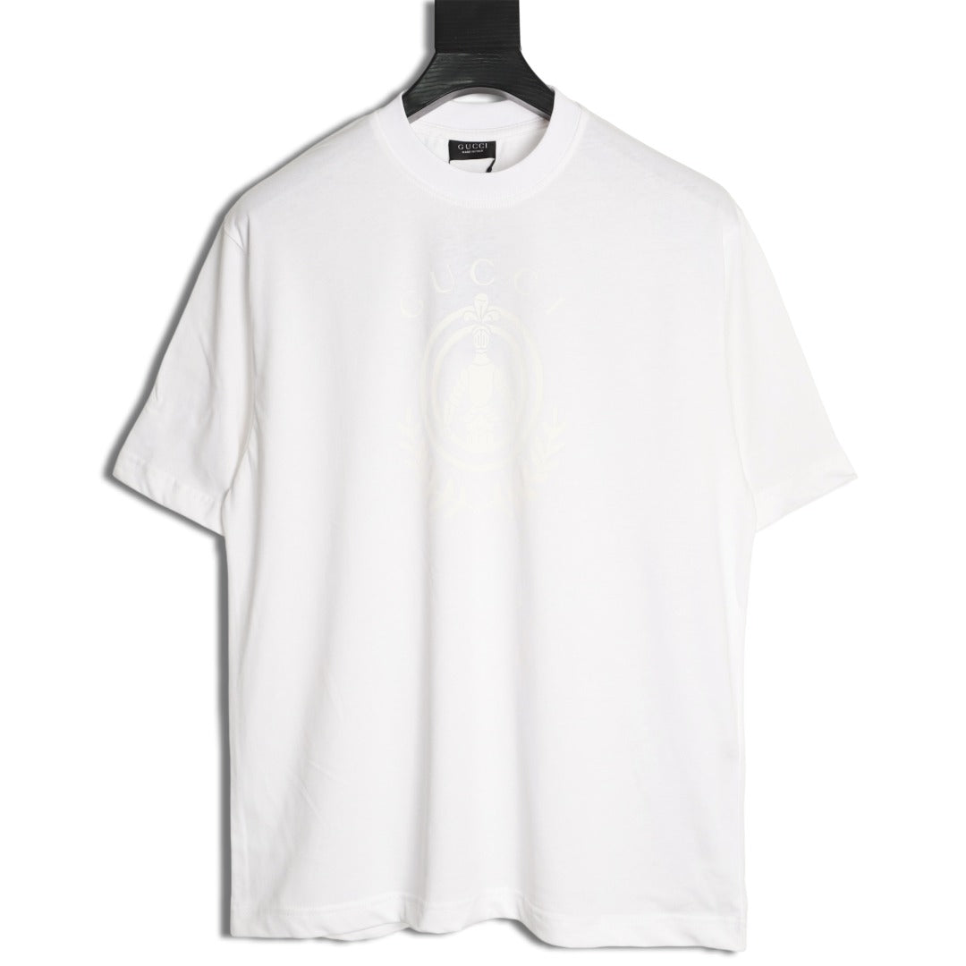 Gucci White Knight Crest Graphic T-Shirt